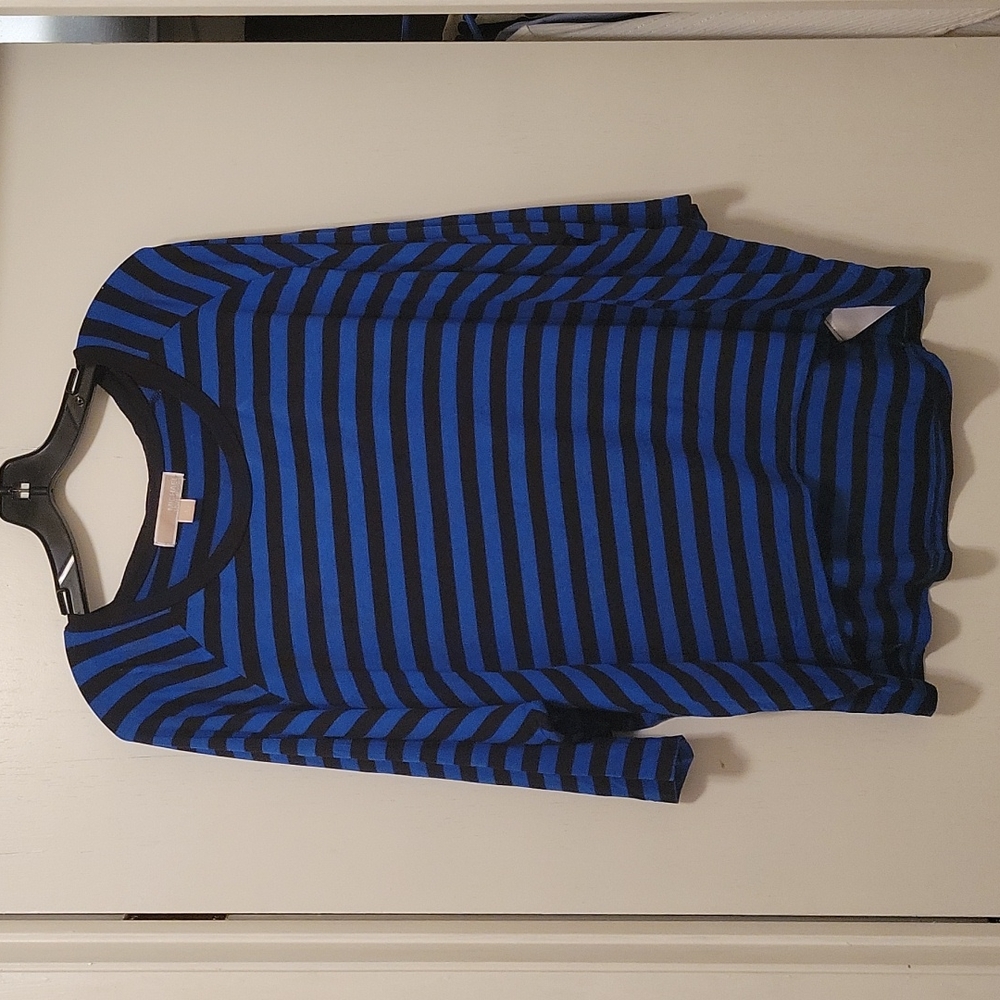 Michael Kors,  L, Black and Blue Stripes